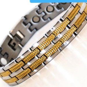Gold & Silver HWY 101 Negative Ion Bracelet
